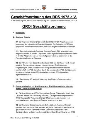 GROI Geschäftsordnung
